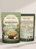 Swiss Green Cream & Onion Makhana (Fox Nuts) — Roasted Not Fried Creamy Snack